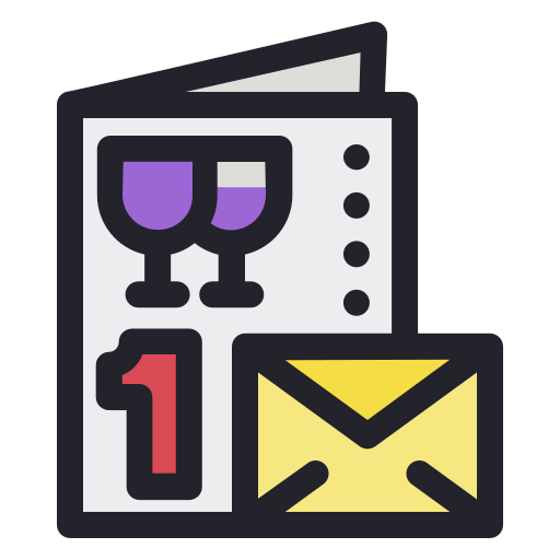 Email, invitation, new year, holliday, party, festive, year icon